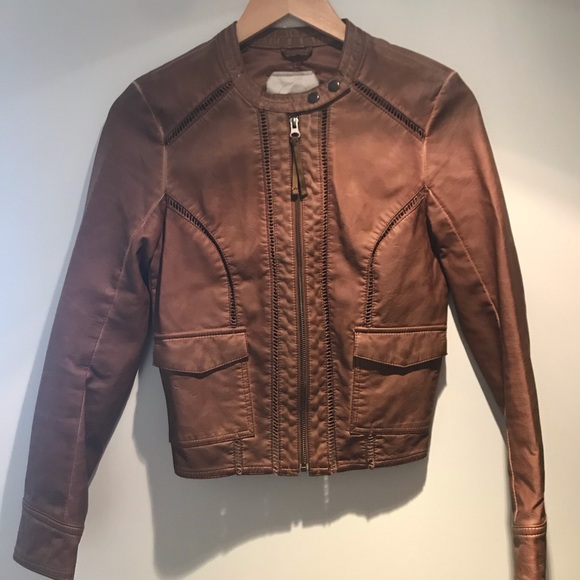 brown leather jacket - Picture 1 of 1